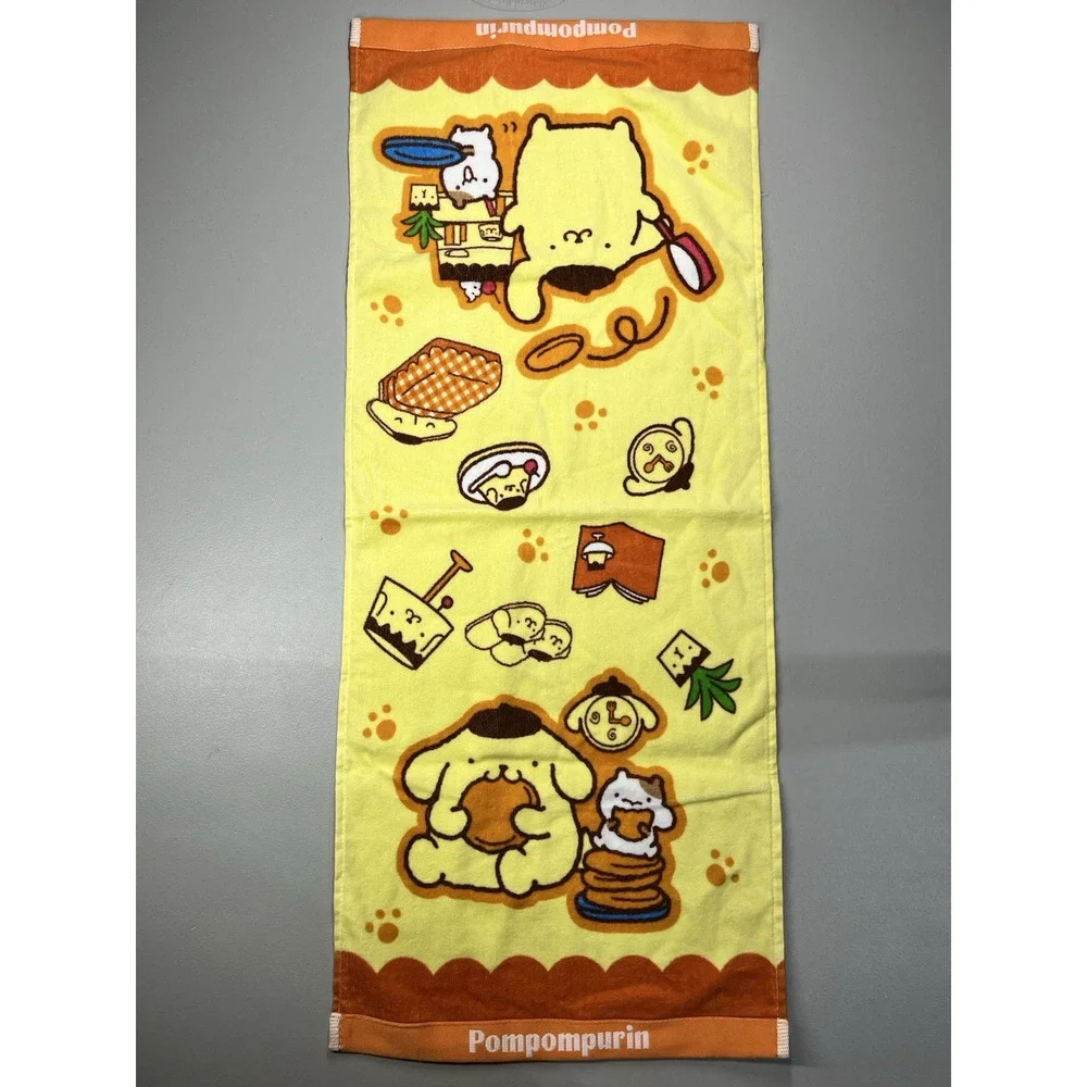 Sanrio Pompompurin & Friends Anime Hand Towel Yellow